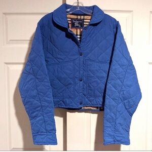 Burberry Blue and Yellow Quilted Jacket